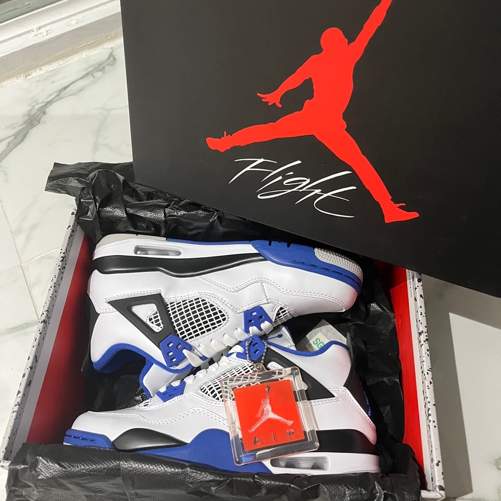 Motorsport Retro Jordan 4’s, brand new with original box